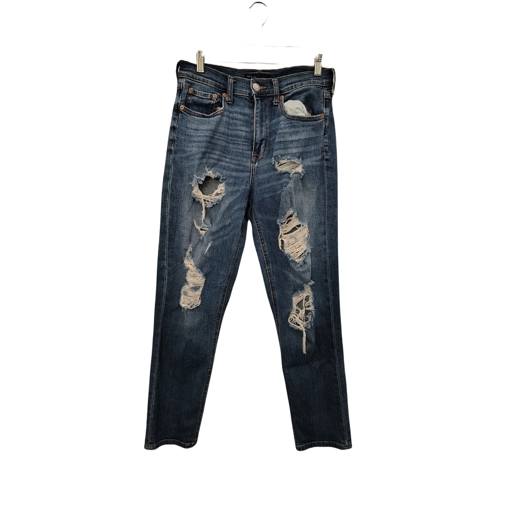 Distressed Blue Jeans